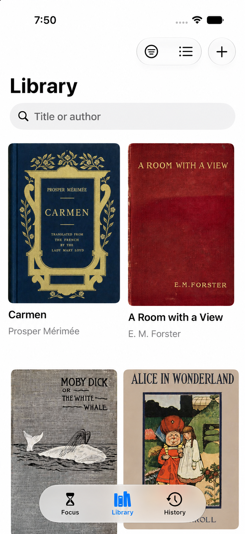 Actually Read library showing a collection of books.